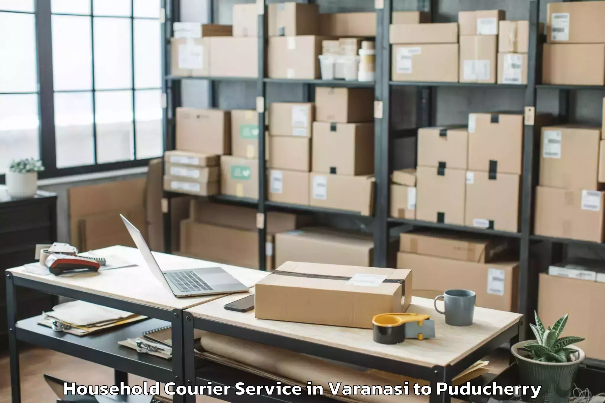 Top Varanasi to Puducherry Household Courier Available